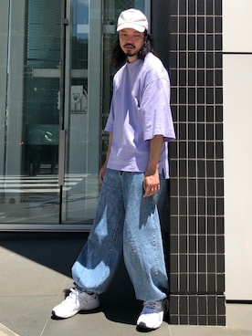 「WISM（ウィズム）のアイテム（帽子）」を使った、トヲルさん（メンズ・180cm）の春コーディネート