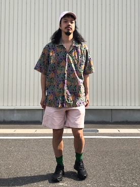 「WISM（ウィズム）のアイテム（帽子）」を使った、トヲルさん（メンズ・180cm）の夏コーディネート