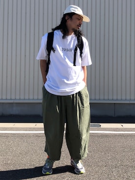 「is-ness（イズネス）のアイテム」を使った、トヲルさん（メンズ・180cm）の夏コーディネート