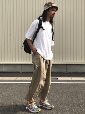「is-ness（イズネス）のアイテム」を使った、トヲルさん（メンズ・180cm）の夏コーディネート
