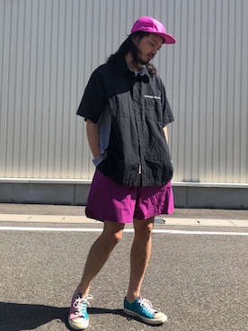 「JOURNAL STANDARD relume（ジャーナルスタンダード　レリューム）のアイテム（パンツ）」を使った、トヲルさん（メンズ・180cm）の夏コーディネート