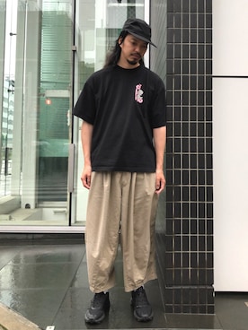 「is-ness（イズネス）のアイテム」を使った、トヲルさん（メンズ・180cm）の夏コーディネート