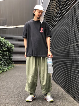 「is-ness（イズネス）のアイテム」を使った、トヲルさん（メンズ・180cm）の夏コーディネート