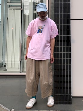 「is-ness（イズネス）のアイテム」を使った、トヲルさん（メンズ・180cm）の夏コーディネート