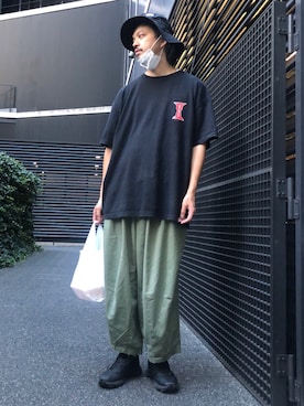 「is-ness（イズネス）のアイテム」を使った、トヲルさん（メンズ・180cm）の夏コーディネート