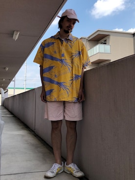 「WISM（ウィズム）のアイテム（帽子）」を使った、トヲルさん（メンズ・180cm）の夏コーディネート