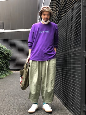 「迷彩」｜「アイテム（パンツ）」を使った、トヲルさん（メンズ・180cm）の秋コーディネート