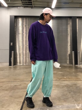 「WISM（ウィズム）のアイテム（帽子）」を使った、トヲルさん（メンズ・180cm）の秋コーディネート