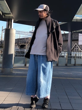 「is-ness（イズネス）のアイテム」を使った、トヲルさん（メンズ・180cm）の冬コーディネート