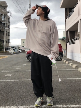 「CPH（シーピーエイチ）のアイテム（キャップ）」を使った、トヲルさん（メンズ・180cm）の冬コーディネート