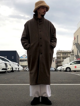 「ボアスニーカー」｜トヲルさん（メンズ・180cm）の冬コーディネート