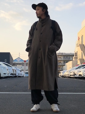 「URBAN RESEARCH（アーバンリサーチ）のアイテム（帽子）」を使った、トヲルさん（メンズ・180cm）の冬コーディネート