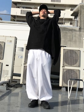 「CPH（シーピーエイチ）のアイテム（キャップ）」を使った、トヲルさん（メンズ・180cm）の春コーディネート
