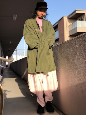 「CPH（シーピーエイチ）のアイテム（キャップ）」を使った、トヲルさん（メンズ・180cm）の春コーディネート