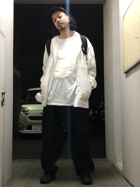 「CPH（シーピーエイチ）のアイテム（キャップ）」を使った、トヲルさん（メンズ・180cm）の春コーディネート