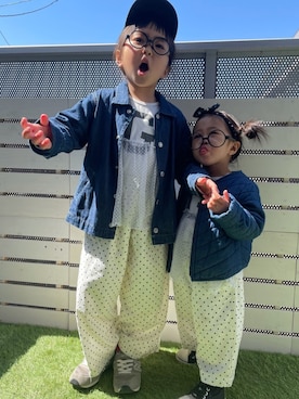 まるまるさん（キッズ・110cm）の春コーディネート