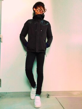 「LAD MUSICIAN（ラッドミュージシャン）のアイテム（スニーカー）」を使った、Calimeroさん（メンズ・176cm）の冬コーディネート