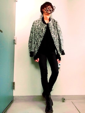 「LITHIUM HOMME(リチウム オム)のアイテム(ブルゾン)」を使った、Calimeroさん(メンズ・176cm)の冬コーディネート