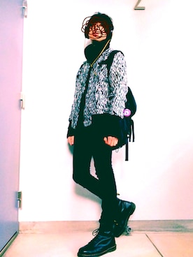 「LITHIUM HOMME(リチウム オム)のアイテム(ブルゾン)」を使った、Calimeroさん(メンズ・176cm)の冬コーディネート