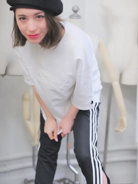 「STARTER BLACK LABEL（スターターブラックレーベル）のアイテム（トップス）」を使った、riya matsudaさん（レディース・160cm）の春コーディネート