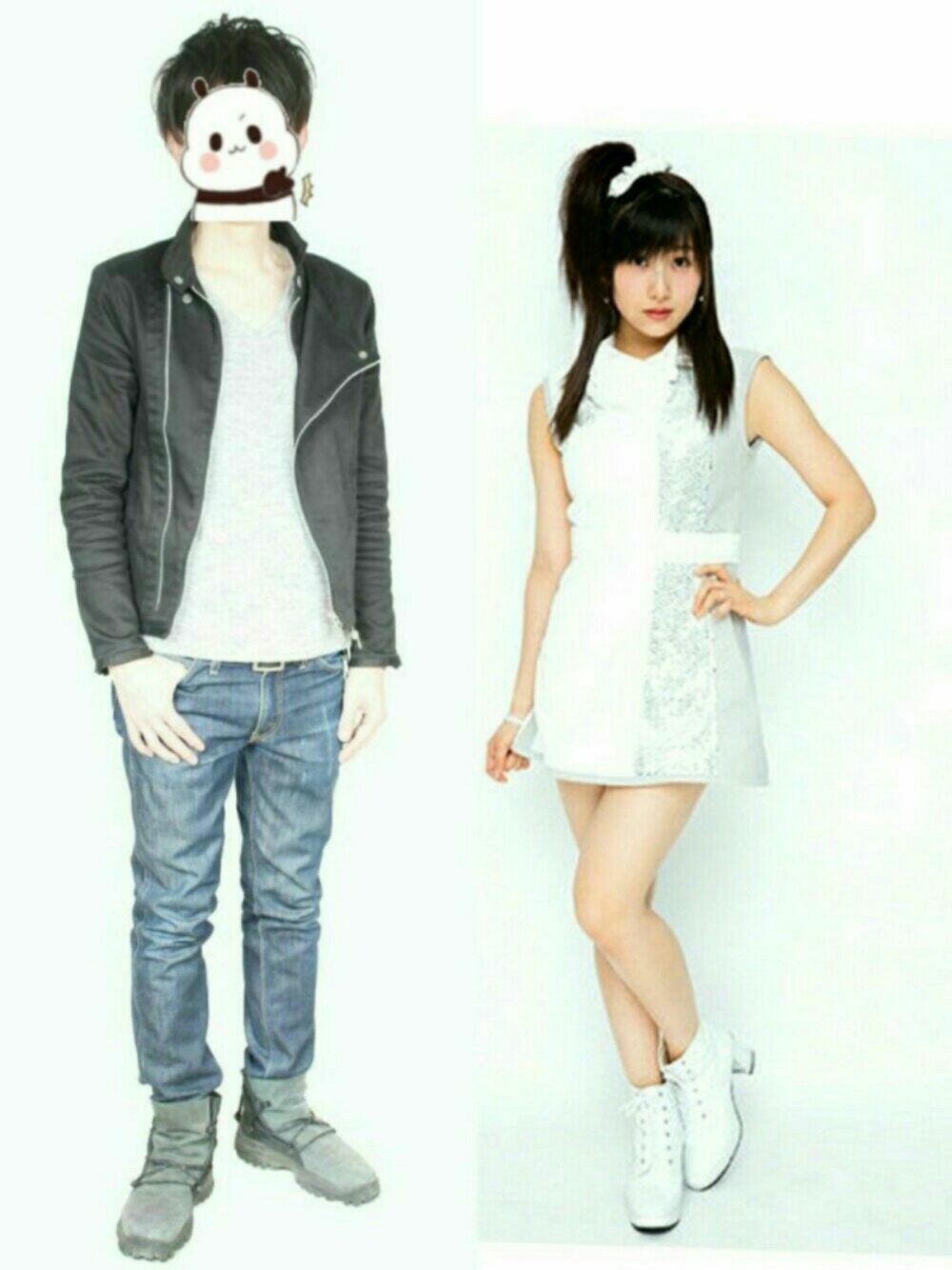 ブルー系のデニムパンツ、グレー系のTシャツ/カットソー、グレー系のスニーカーを着用したメンズの春コーディネートの1枚目の写真