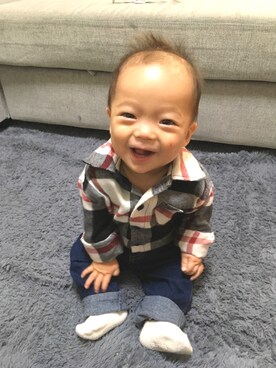「男の子ベビー」｜「アイテム（その他）」を使った、⭐️NIKI⭐️さん（キッズ・70cm）の秋コーディネート