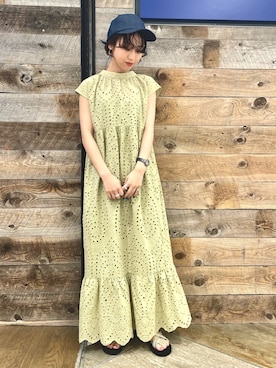 「teva」｜「アイテム（キャップ）」を使った、YUKIさん（レディース・154cm）の春コーディネート