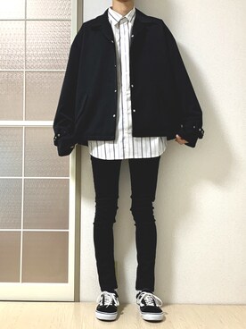 「KUUUPY」｜「アイテム（ブルゾン）」を使った、みなづきさん（メンズ・175cm）の春コーディネート