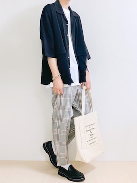 「CASPER JOHN」｜「アイテム（アナログ腕時計）」を使った、みなづきさん（メンズ・175cm）の夏コーディネート