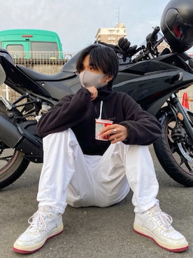「AIGLE（エーグル）のアイテム（ジャケット/アウター）」を使った、ゆうや（インスタに服載っけてます）さん（メンズ・176cm）の春コーディネート