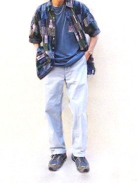 「Ralph Lauren」｜「アイテム（スラックス）」を使った、kohei.fさん（メンズ・174cm）の夏コーディネート