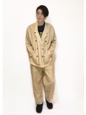 「abcd（ナシ）のアイテム（テーラードジャケット）」を使った、kohei.fさん（メンズ・174cm）の秋コーディネート