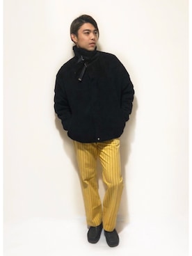 「Lee（リー）のアイテム（スラックス）」を使った、kohei.fさん（メンズ・174cm）の秋コーディネート