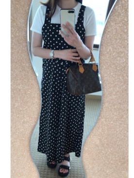「cepo（セポ）のアイテム（サロペット/オーバーオール）」を使った、yurina.さん（レディース・162cm）の夏コーディネート