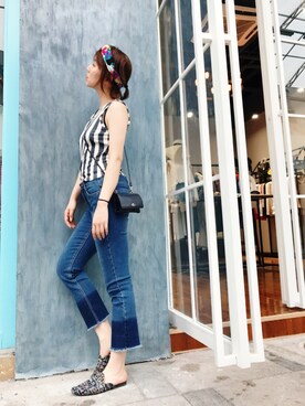 「アイテム（スリッポン、その他）」を使った、Betty124さん（レディース・163cm）の夏コーディネート