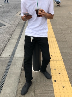 「HUF」｜「アイテム（スリッポン）」を使った、kAiToさん（メンズ・172cm）の夏コーディネート