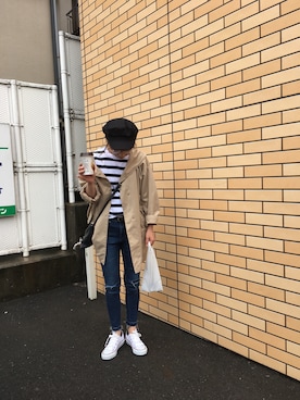 「LEPSIM（レプシィム）のアイテム（ハンチング/ベレー帽）」を使った、S,hak,Ｙさん（メンズ・170cm）の春コーディネート