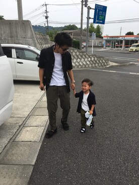 「息子」｜「アイテム（スラックス）」を使った、S,hak,Ｙさん（メンズ・170cm）の夏コーディネート