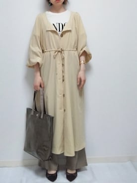 「チャイハネ（チャイハネ）のアイテム（バングル/リストバンド）」を使った、yume さん（レディース・160cm）の春コーディネート