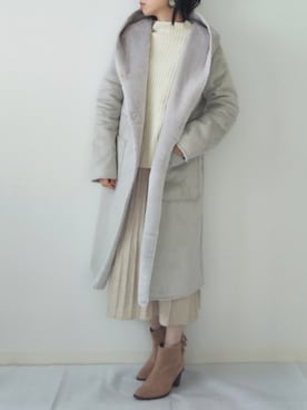 「MODE ROBE（モードローブ）のアイテム（ピアス（両耳用））」を使った、yume さん（レディース・160cm）の秋コーディネート