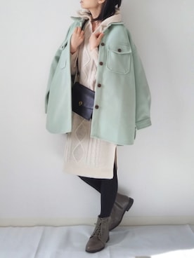 「アントマリーズ」｜「アイテム（カバーオール）」を使った、yume さん（レディース・160cm）の秋コーディネート