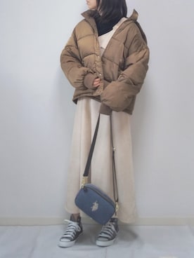 「pairpair」｜「アイテム（ブルゾン）」を使った、yume さん（レディース・160cm）の冬コーディネート