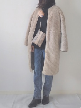 「NOLLEY’S（ノーリーズ）のアイテム（その他アウター）」を使った、yume さん（レディース・160cm）の冬コーディネート