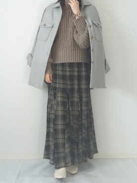 「INTER FACTORY（インターファクトリー）のアイテム（その他アウター）」を使った、yume さん（レディース・160cm）の冬コーディネート