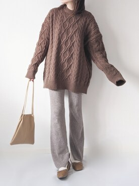 「アントマリーズ」｜「アイテム（バレエシューズ）」を使った、yume さん（レディース・160cm）の冬コーディネート