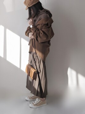 「アントマリーズ」｜「アイテム（アナログ腕時計）」を使った、yume さん（レディース・160cm）の冬コーディネート