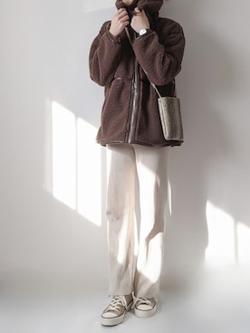 「アントマリーズ」｜「アイテム（アナログ腕時計）」を使った、yume さん（レディース・160cm）の冬コーディネート