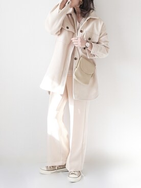 「アントマリーズ」｜「アイテム（カバーオール）」を使った、yume さん（レディース・160cm）の冬コーディネート