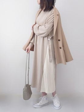 「リップスター」｜「アイテム（アクセサリー）」を使った、yume さん（レディース・160cm）の春コーディネート