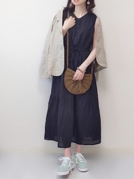 「and it_（アンドイット）のアイテム（ジャケット/アウター）」を使った、yume さん（レディース・160cm）の春コーディネート